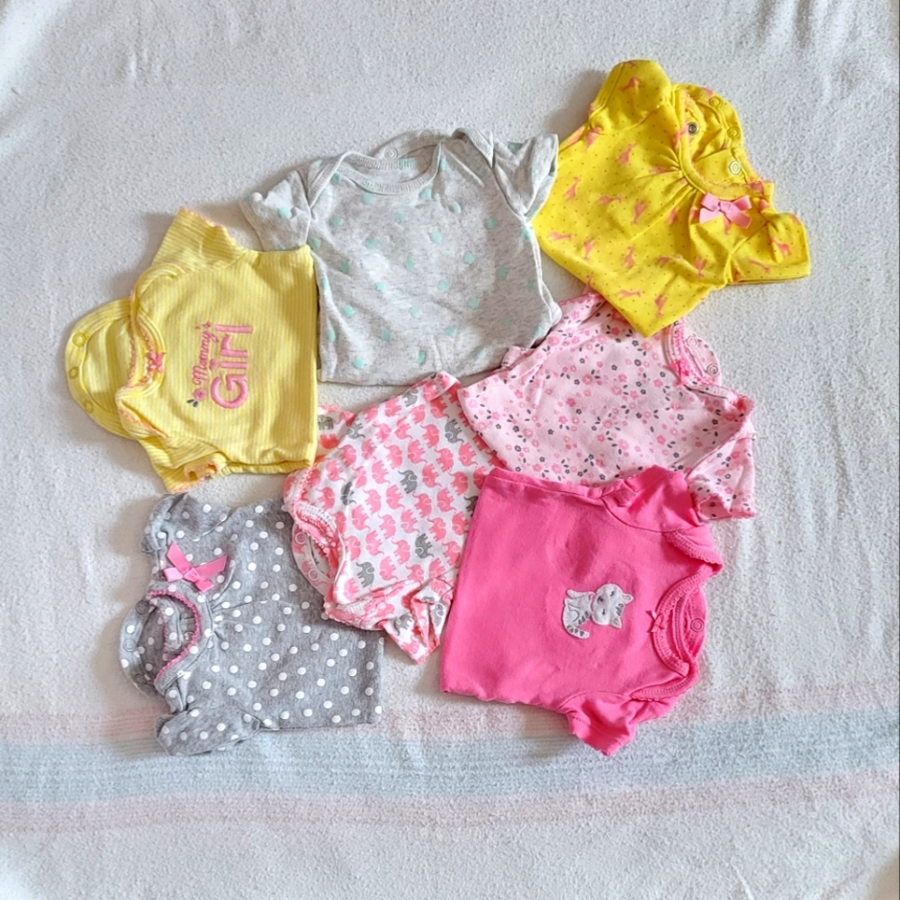 Bodysuit Newborn Baby Girl 6 Pieces
